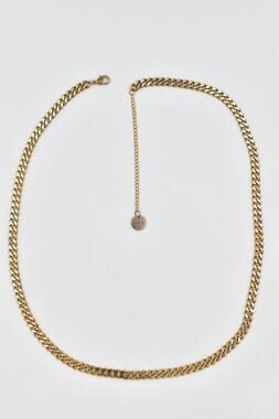 Dalmata Gold Curb Linked Chain Necklace Belt 28-32" Convertible Waist BinBM